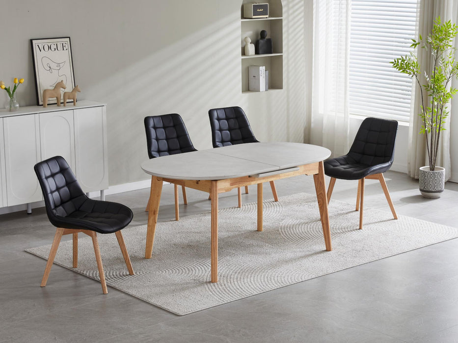 Swedon Extension Dining Table Light Grey