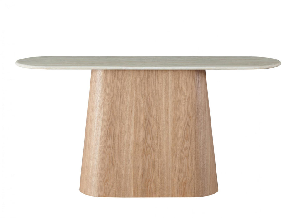 Wexley Console Table White Travertine