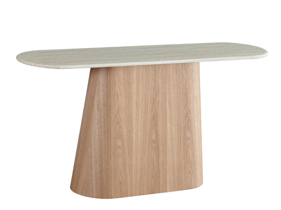 Wexley Console Table White Travertine