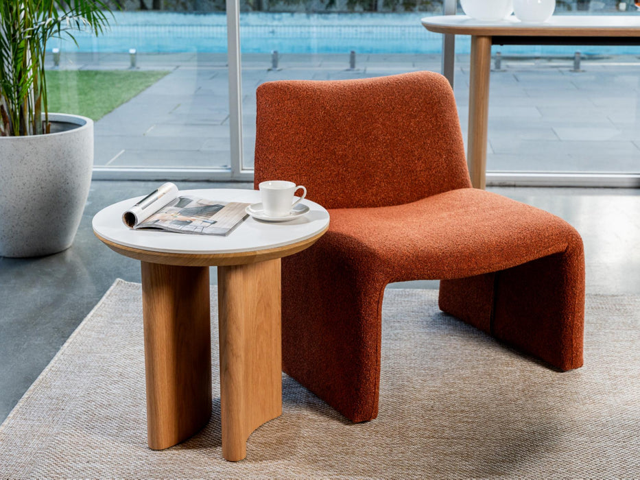 Lucano Side Table Natural With Ceramic