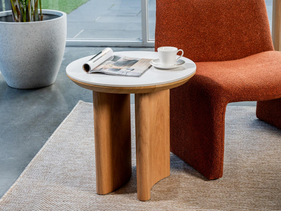Lucano Side Table Natural With Ceramic
