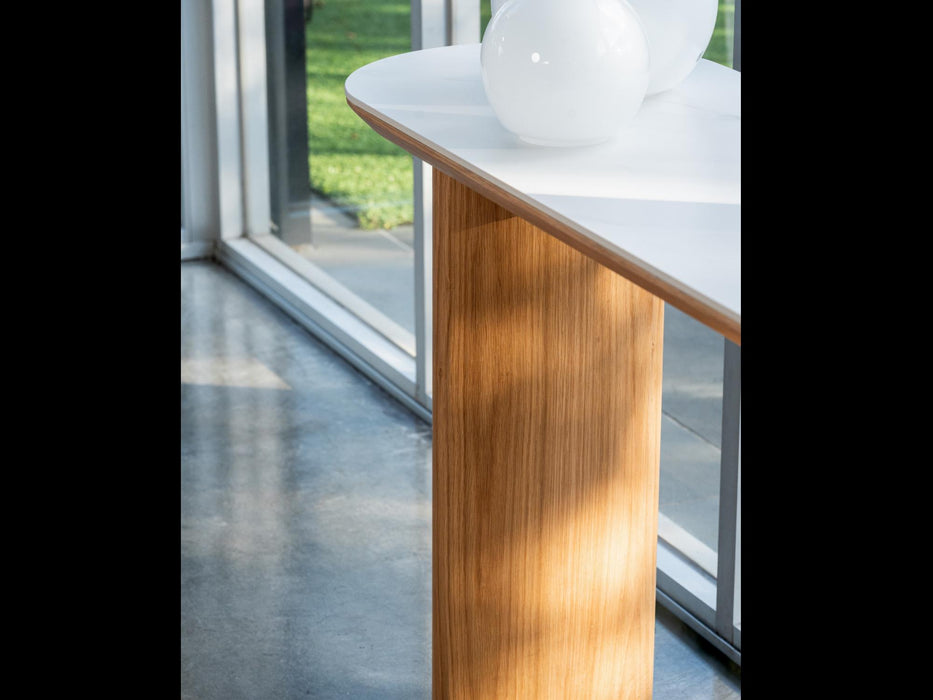 Lucano Console Table Natural With Ceramic