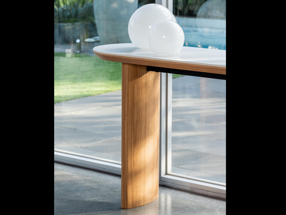 Lucano Console Table Natural With Ceramic