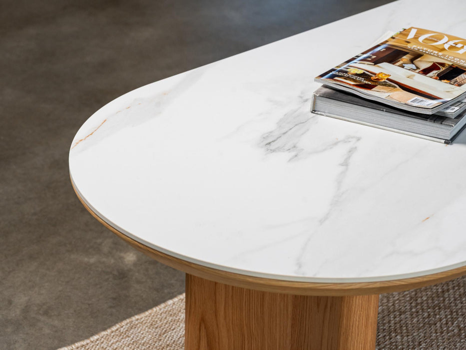 Lucano Coffee Table Natural With Ceramic