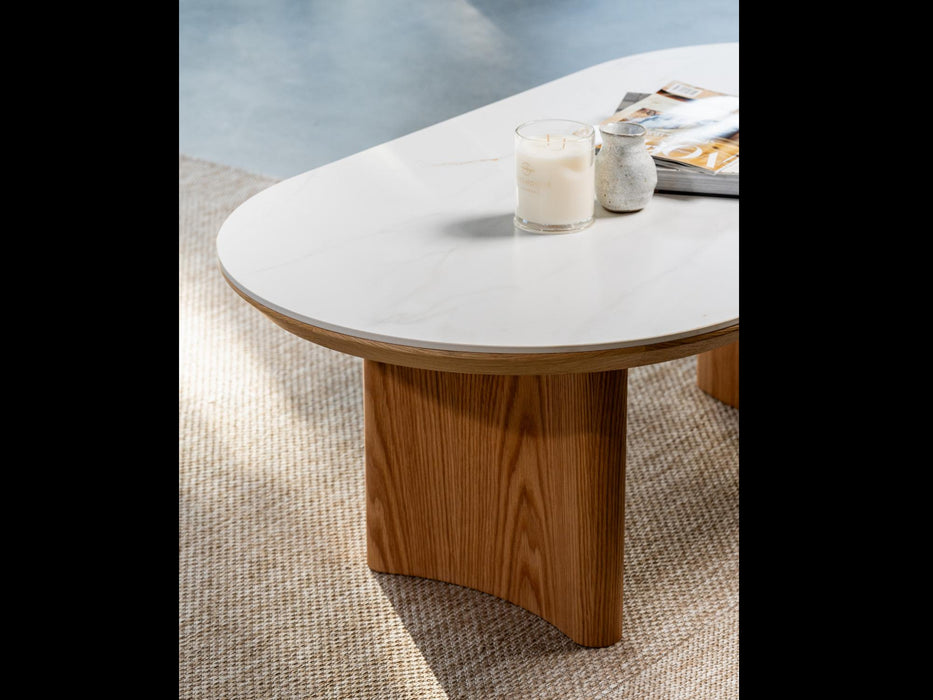 Lucano Coffee Table Natural With Ceramic