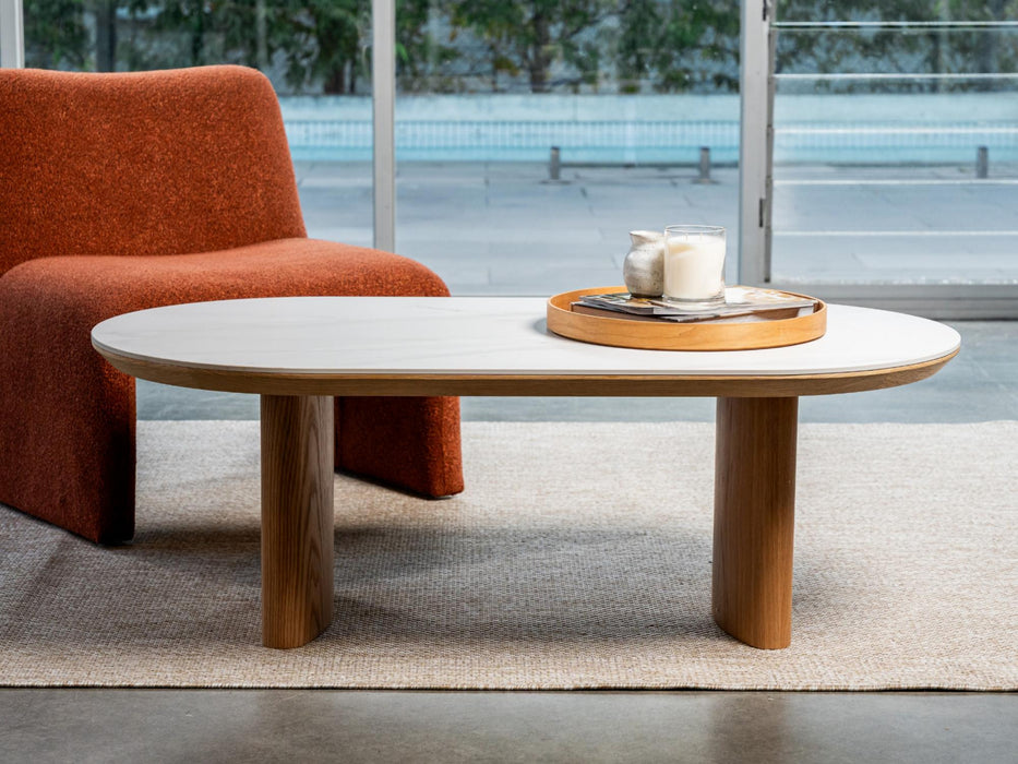 Lucano Coffee Table Natural With Ceramic