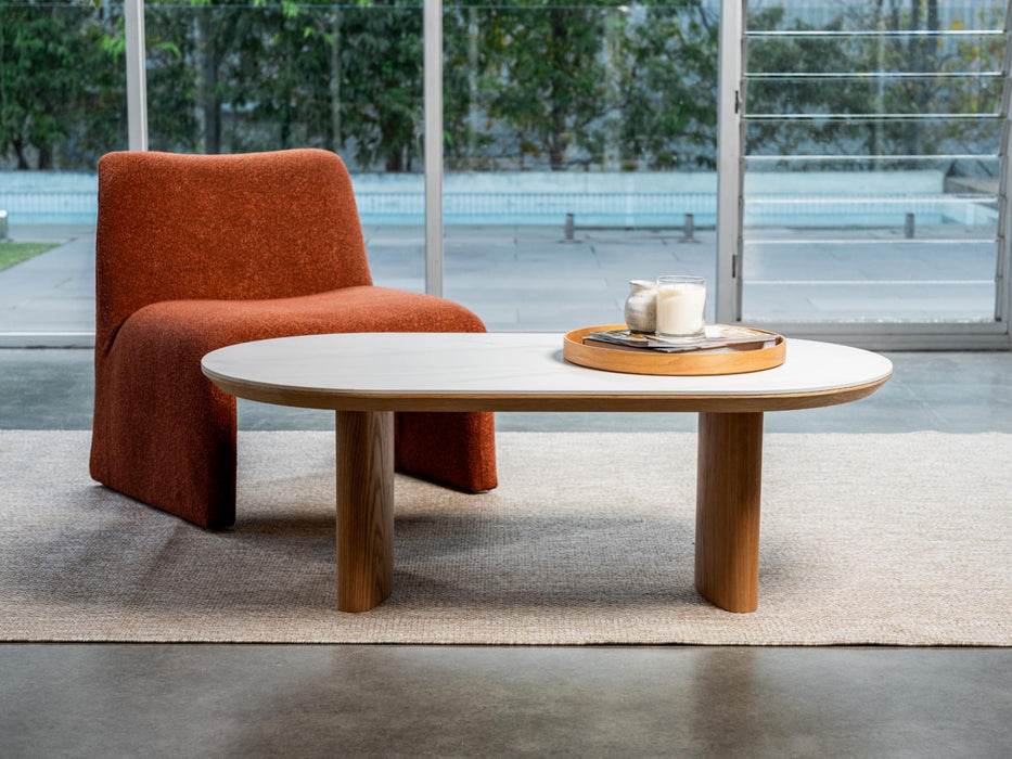 Lucano Coffee Table Natural With Ceramic