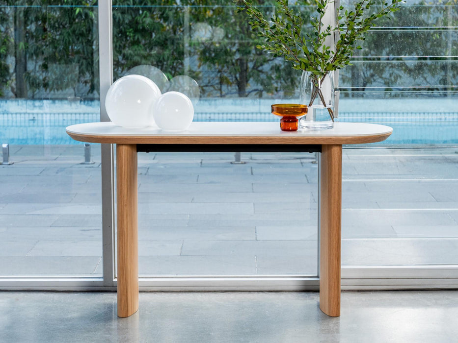 Lucano Console Table Natural With Ceramic