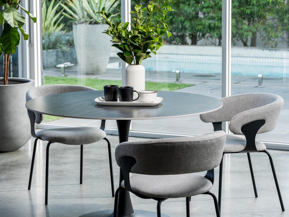 Scana Large Dining Table Black Sand