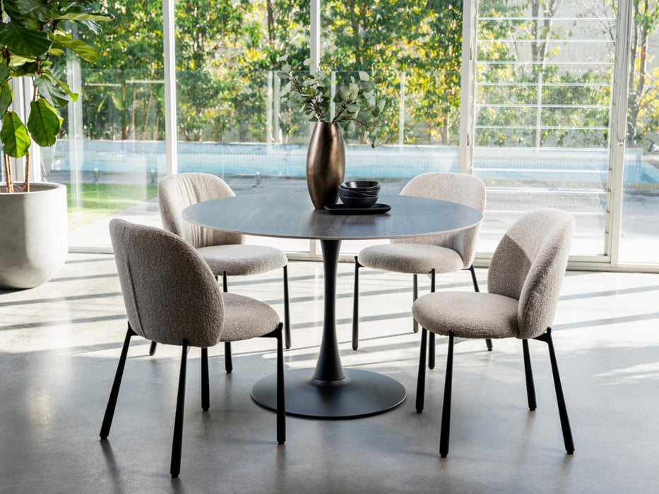 Scana Large Dining Table Black Sand