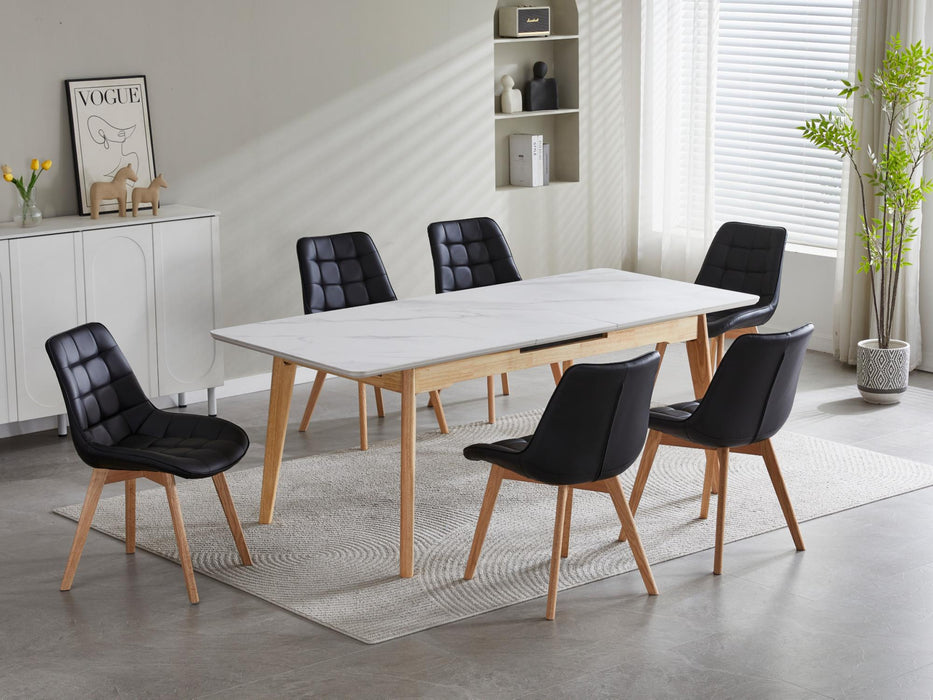 Denholm Extension Dining Table Snow White