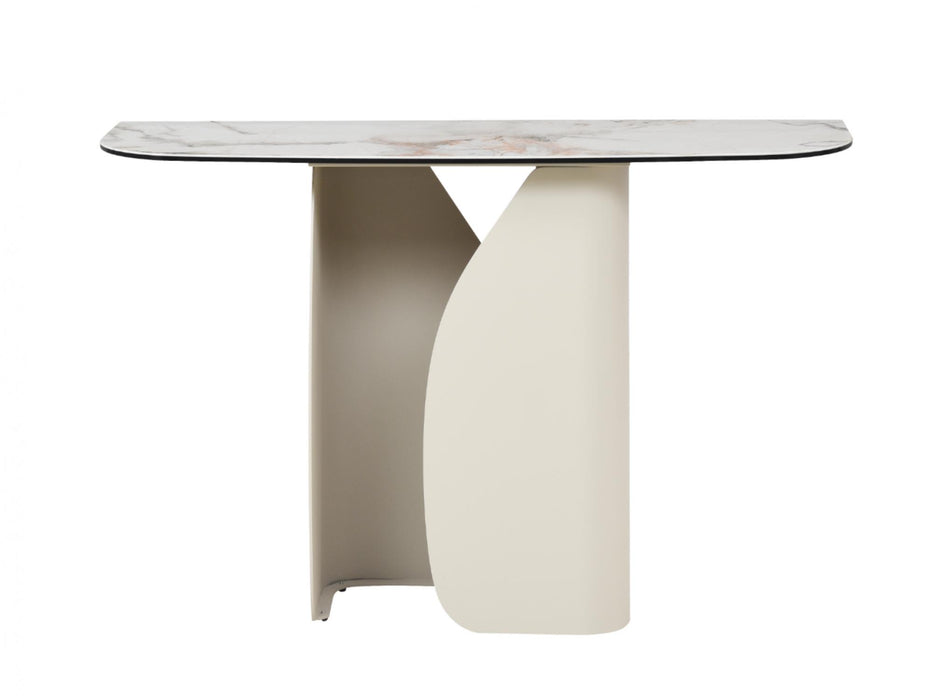 Merano Console Table Milan White Marble
