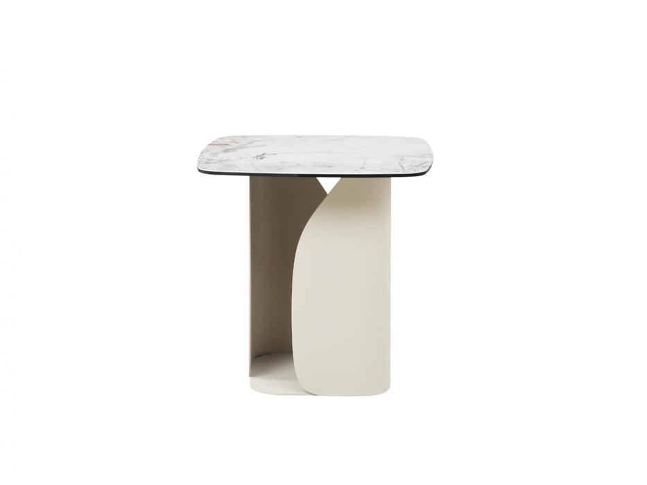Merano Side Table Milan White Marble