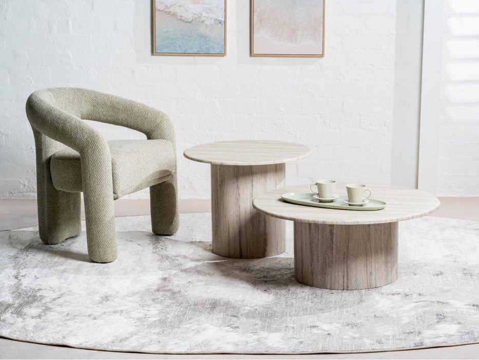 Serin Side Table Grey Marble