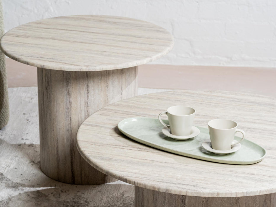 Serin Side Table Grey Marble