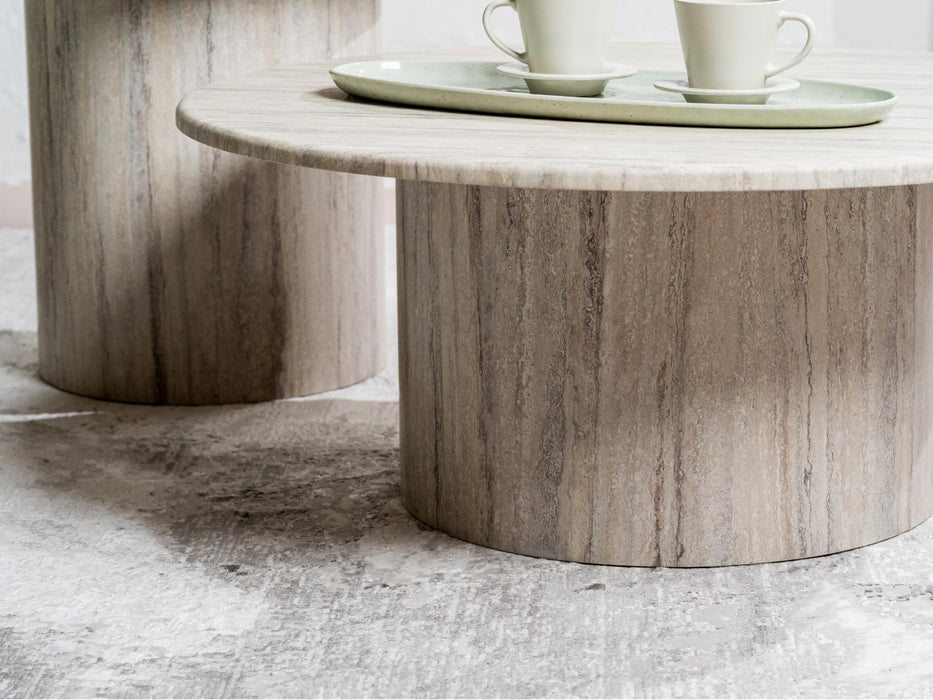 Serin Side Table Grey Marble