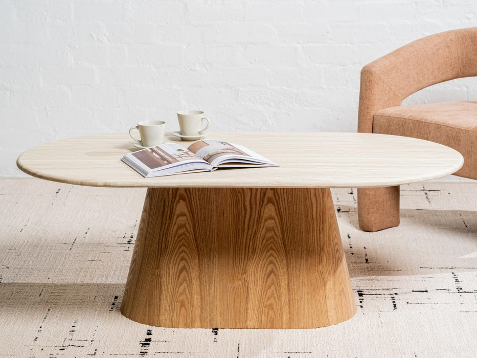Wexley Coffee Table White Travertine