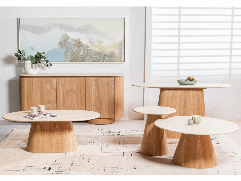 Wexley Coffee Table White Travertine