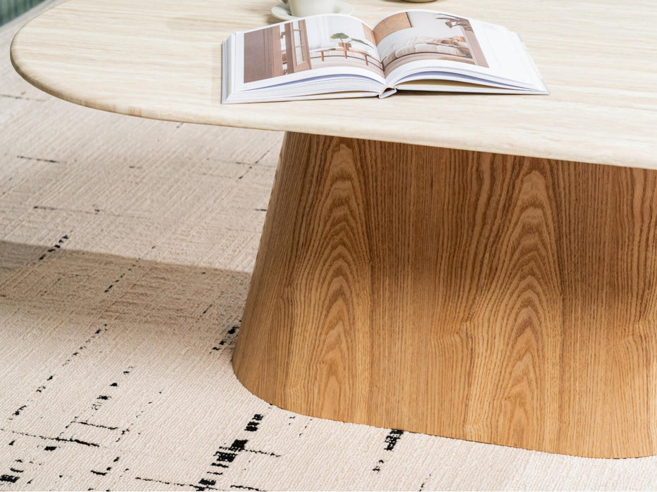 Wexley Coffee Table White Travertine