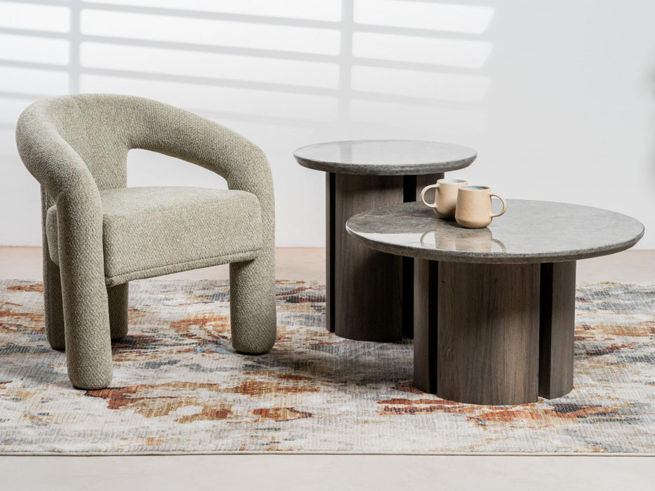 Corvin Side Table Grey Marble