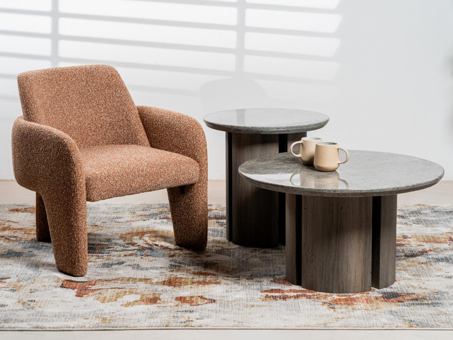 Corvin Side Table Grey Marble