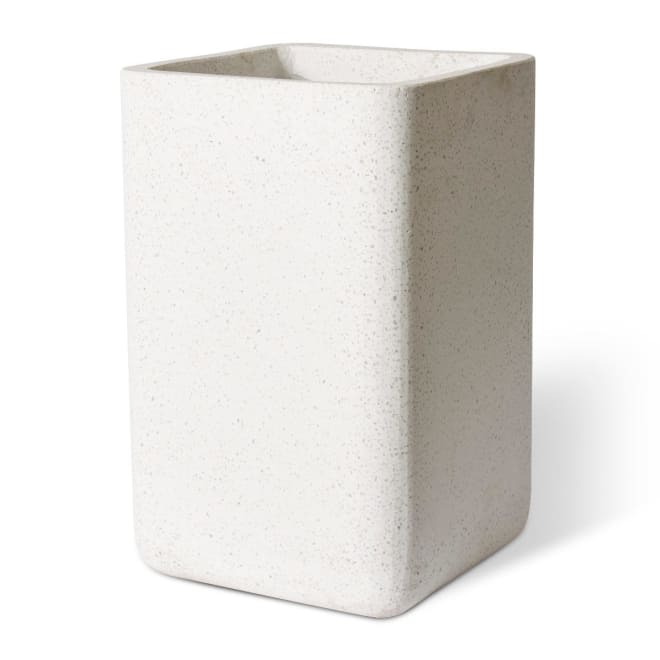 Miles Tall Planter w Hole (Outdoor) - White, 60cm (H)