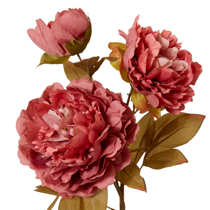 Peony Queen Decor Spray Pack of 12 - Mauve, 76cm (H)