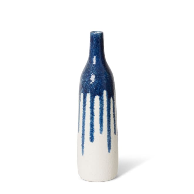 Isla Vase - Blue/White, 44cm (H)