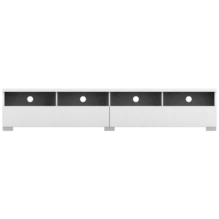 Elara 2 Drawer Entertainment Unit - White