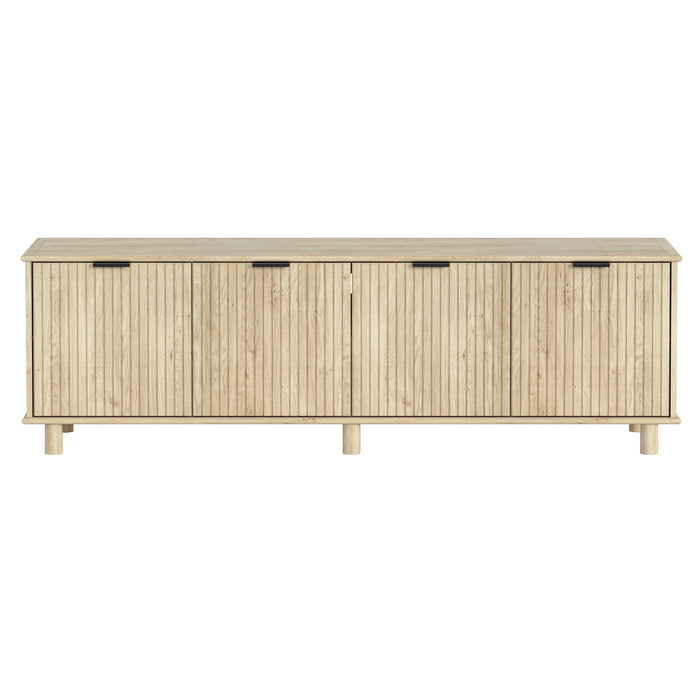 Sorrento 4 Door TV Unit 180cm - Swedish Oak