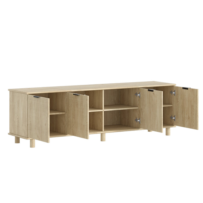 Sorrento 4 Door TV Unit 180cm - Swedish Oak