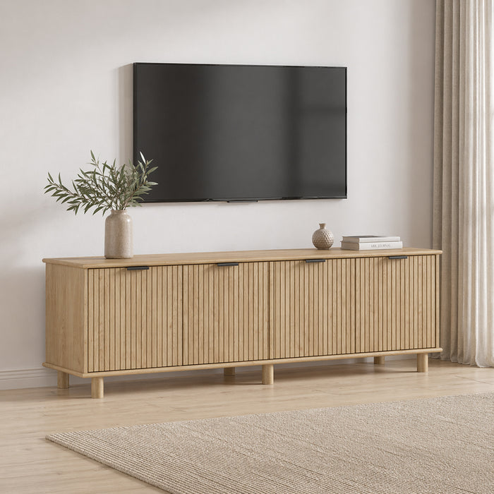 Sorrento 4 Door TV Unit 180cm - Swedish Oak