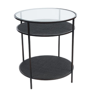Canvas and Sasson Flint Side Table