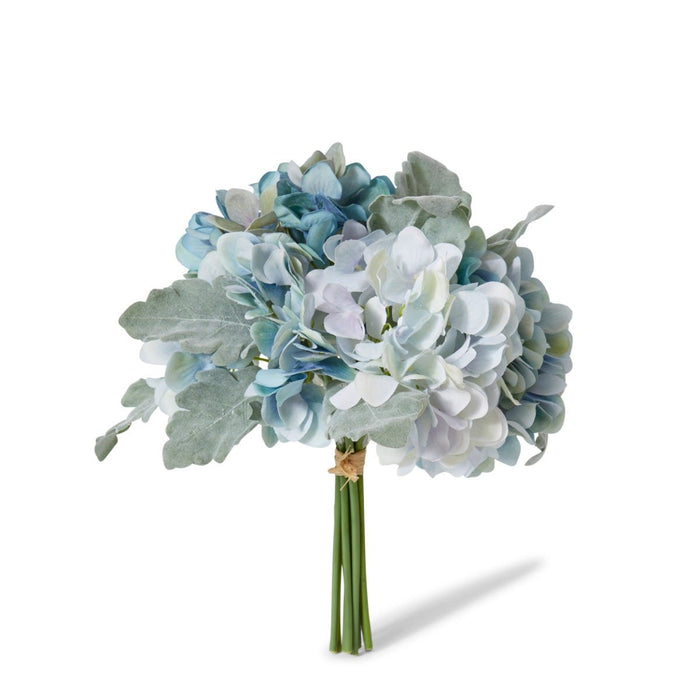 Hydrangea Alice Bouquet Pack of 12 - Soft Blue, 28cm (H)