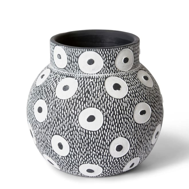 Ashton Pot - White/Black, 21cm (H)
