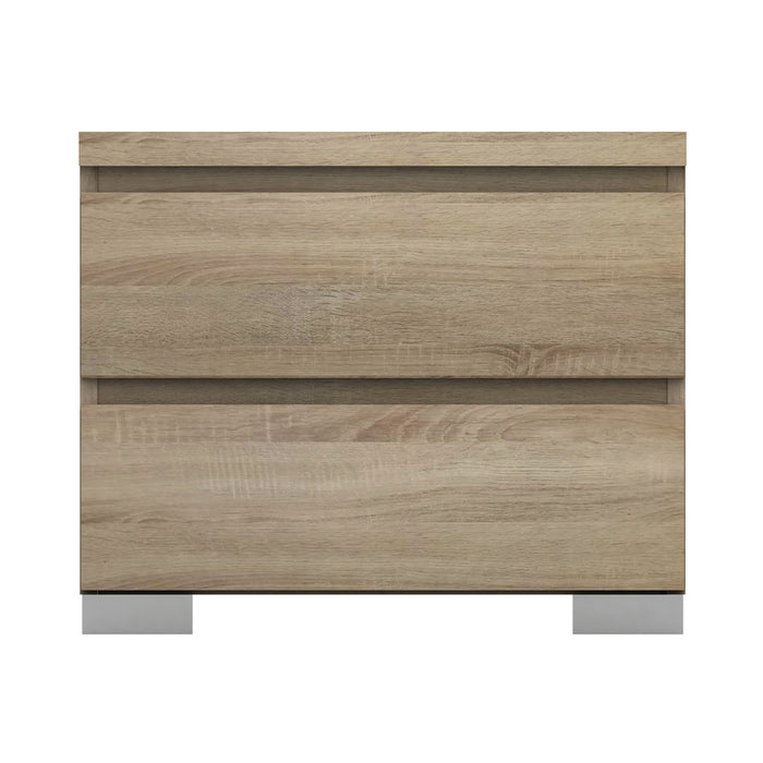 Elara 2 Drawer Bedside Table - Light Sonoma Oak