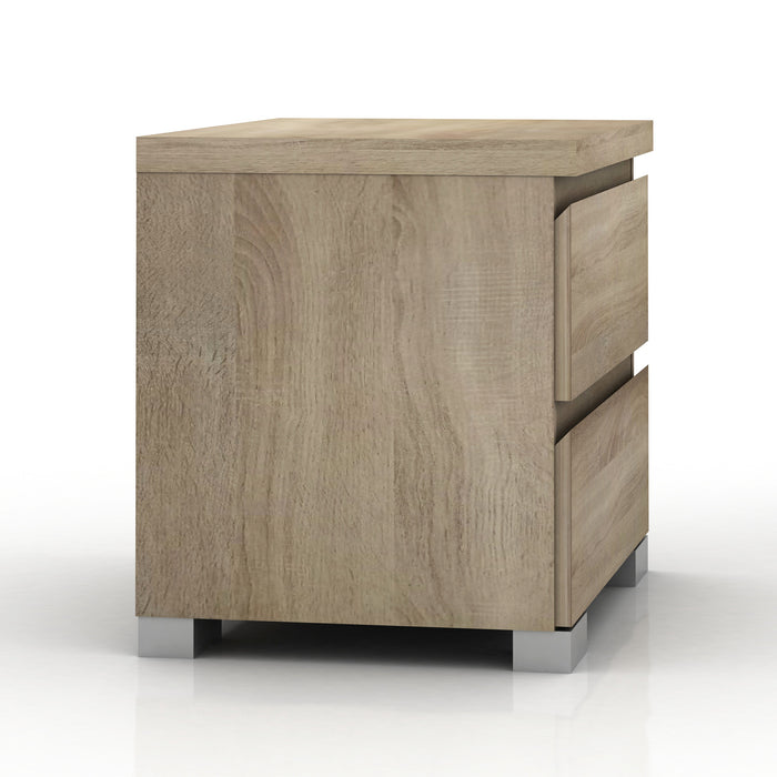 Elara 2 Drawer Bedside Table - Light Sonoma Oak