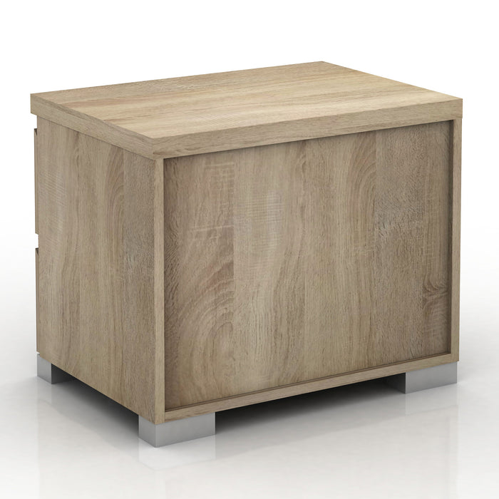 Elara 2 Drawer Bedside Table - Light Sonoma Oak