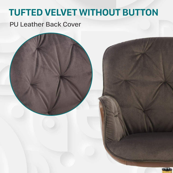 Modern Swivel Accent Velvet Lounge Armchair/Office Chair