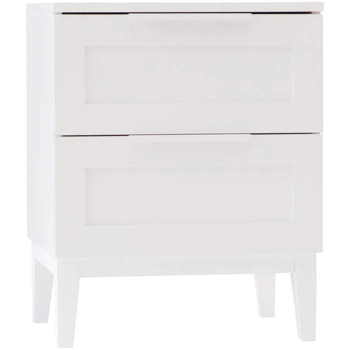Tenley 2 Drawer Bedside Table - White