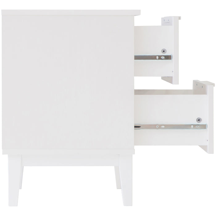 Tenley 2 Drawer Bedside Table - White