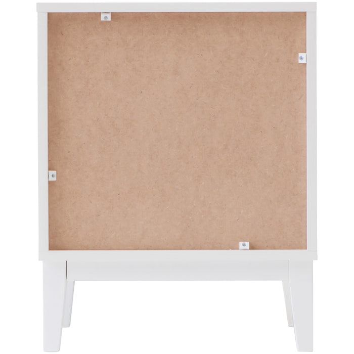 Tenley 2 Drawer Bedside Table - White