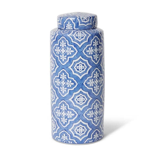 Munni Jar - Blue/Cream, 36cm (H)