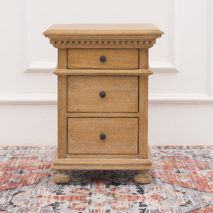 Augusta 3 Drawer Bedside Cabinet