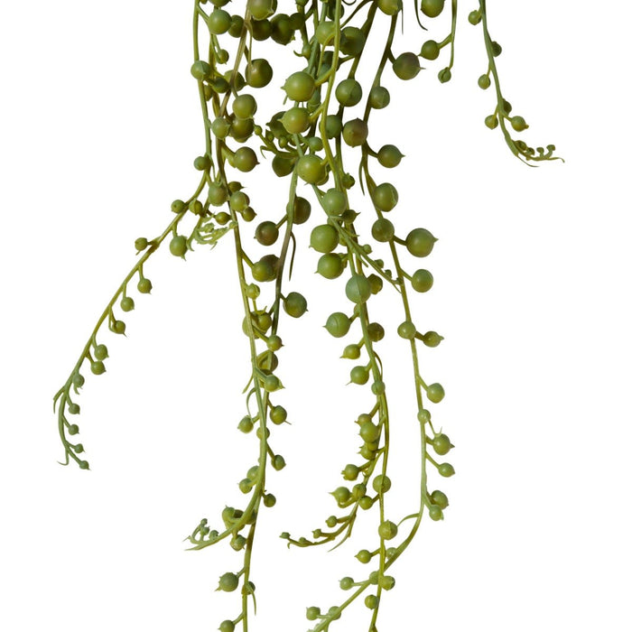String of Pearls Pack Of 12 - Green, 85cm (H)