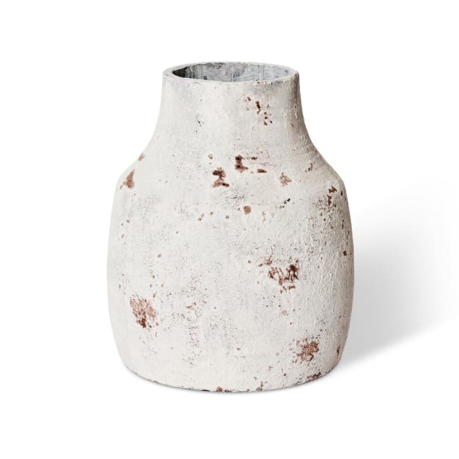 Monroe Vase - White/Grey, 40cm (H)