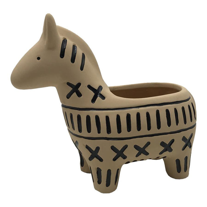 Zebra w/Aztec Design Succulent Planter