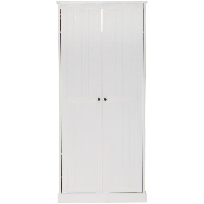 Hamptons 2 Door Broom Multipurpose Cupboard