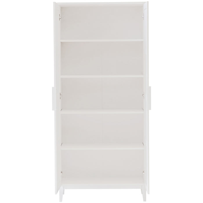 Tenley 5 Tier 2 Door Multipurpose Cupboard - White