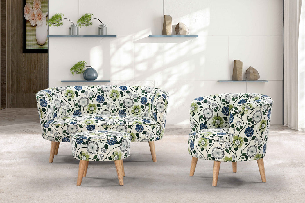 Stamford Arm Chair Scandi Digital Print Fabric